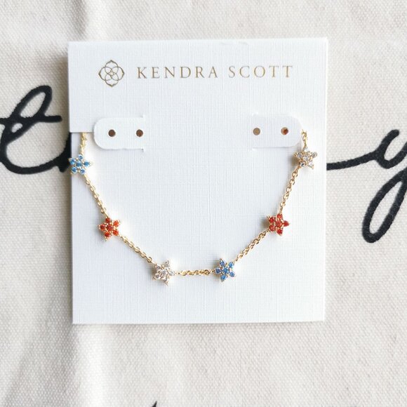 Kendra Scott Strand Necklace - Sierra Star - Crystal Gold - Picture 1 of 4